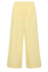 PixieGirl Petite Women's Yellow Button Linen Wide Leg Trousers | PixieGirl 5