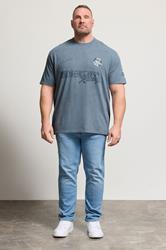 BadRhino Big & Tall Blue Acid Wash Shelby Graphic T-Shirt | BadRhino 2