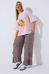 LIMITED COLLECTION Curve Pink Gingham Tie Side Trousers | Yours Clothing 1