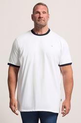 BadRhino Big & Tall White Extra Long Ringer T-Shirt | BadRhino 3