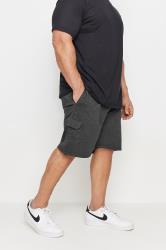 D555 Big & Tall Grey Cotton Jogger Shorts | BadRhino 3