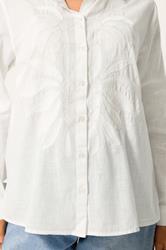 M&Co White Embroidered Cotton Shirt | M&Co 5