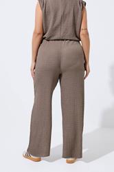 LIMITED COLLECTION Plus Size Brown Textured Trousers | Yours Clothing 4