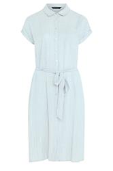 EVANS Plus Size Blue & White Stripe Shirt Dress | Evans 5
