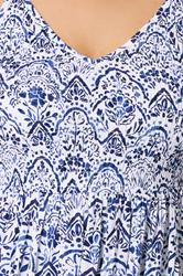YOURS Plus Size Blue Abstract Shirred Cami Top | Yours Clothing 4
