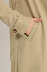 LTS Tall Women's Stone Brown Button Car Coat | Long Tall Sally 4