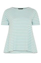 YOURS Curve Blue Stripe Swing Top