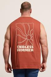 BadRhino Big & Tall Orange Graphic Vest Top | BadRhino 4