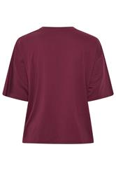 LIMITED COLLECTION Plus Size Dark Red Bow Beaded Top 2