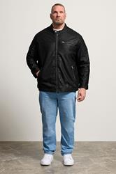 JACK & JONES Big & Tall Black Rocky Jacket | BadRhino 1