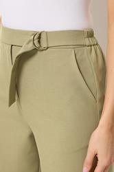 LTS Tall Women's Sage Green Tab Detail Wide Leg Trousers | Long Tall Sally 4