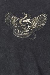 BadRhino Big & Tall Grey  Snake & Skull Graphic Acid Wash T-Shirt | BadRhino 8