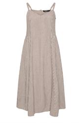 YOURS Plus Size Brown Stripe Maxi Dress | Yours Clothing 5