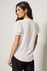 M&Co White Frill Front Short Sleeve Blouse | M&Co 4