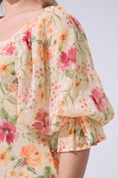 YOURS LONDON Plus Size Nude Floral Midi Dress | Yours Clothing 4