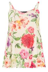 YOURS Curve Ivory White Floral Swing Vest