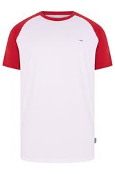 BadRhino Big & Tall Red & White Raglan T-Shirt | BadRhino 5