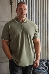 BadRhino Big & Tall 3 PACK Blue/Green/Brown Tipped Polo Shirt | BadRhino 2