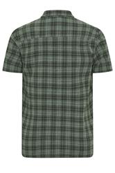 BadRhino Big & Tall Green Check Print Short Sleeve Shirt | BadRhino 6