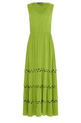 M&Co Green Sleeveless Tiered Maxi Dress