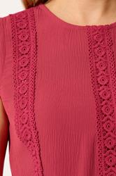LTS Tall Women's Wine Red Detailing Top | Long Tall Sally 4
