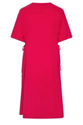 YOURS Plus Size Red Front Tie Midi Dress | Yours Clothing 2