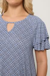 YOURS Plus Size Paisley Short Sleeve Top | Yours Clothing 4
