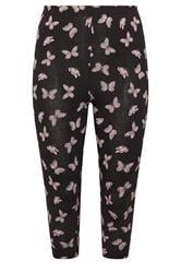 YOURSET 2 PACK Plus Size Black Butterfly Print Cropped Leggings | Yours Clothing 8
