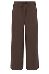 LTS Tall pantalones capri de lino marrón chocolate