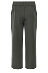 PixieGirl Petite Women's Dark Grey Button Tab Detail Wide Leg Trousers | PixieGirl 2