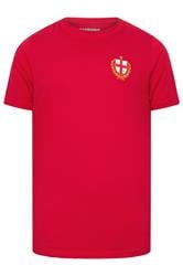 BadRhino Big & Tall Red Extra Long England Crest T-Shirt