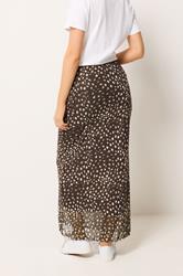 M&Co Brown Animal Print Mesh Maxi Skirt | M&Co 2