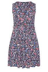 YOURS Plus Size Black Floral Sleeveless Wrap Front Dress | Yours Clothing 5