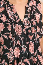 EVANS Plus Size Rust Orange Botanical Print Pintuck Vest Top | Evans 5