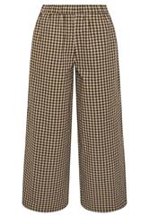 PixieGirl Petite Women's Brown Gingham Wide Leg Trousers | PixieGirl 6