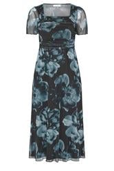 YOURS LONDON Curve Black Floral Square Neck Maxi Dress