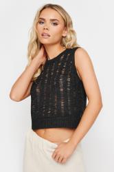 PixieGirl Petite Women's Black Tape Yarn Vest Top | PixieGirl 3