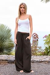 M&Co Chocolate Brown Wide Leg Trousers | M&Co  3