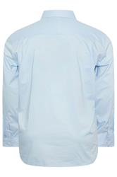 D555 Big & Tall Sky Blue Long Sleeve Non Iron Stretch Shirt | BadRhino 4