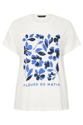 EVANS T-shirt à motif graphique floral - Blanc