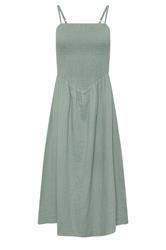 PixieGirl Petite Sage Green Cotton Cheesecloth Midi Dress