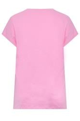 YOURS Plus Size Pink Stud Grown-On Sleeve T-Shirt | Yours Clothing 6