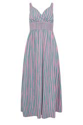PixieGirl Petite Women's Pink Stripe Wrap Maxi Dress | PixieGirl 5