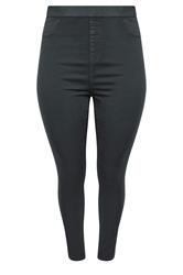 YOURS Plus Size Grey Pull On JENNY Jeggings | Yours Clothing 5
