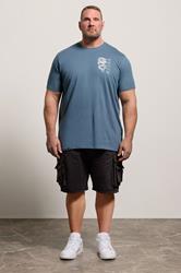 BadRhino Big & Tall Blue Extra Long Dragon Graphic T-Shirt | BadRhino 1
