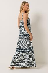 LTS Tall Women's Ivory White & Blue Swirl Maxi Dress | Long Tall Sally 4