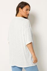YOURS Plus Size White Animal Burnout T-Shirt | Yours Clothing 2