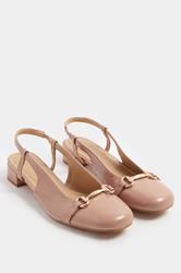 LTS Natural Brown Snaffle Slingback Heel In Standard Fit