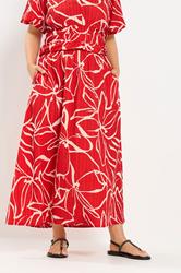 YOURS Plus Size Red Floral Print Skirt | Yours Clothing 3
