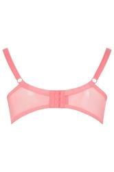 YOURS Plus Size Pink Fishnet Lace Underwired Bra | Yours Clothing 6